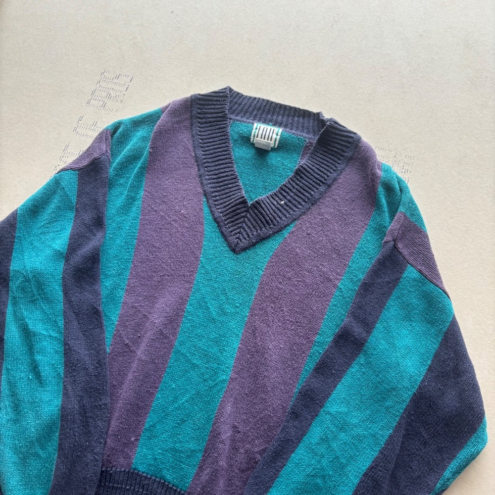Vintage 90s I.O.U. Striped Sweater